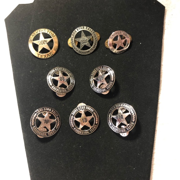 Lone Star Rally Galveston Texas annual star badge lapel pins bundle - Picture 1 of 11